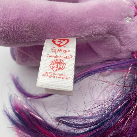 My Little Pony (MLP) Twilight Sparkle TY Sparkle Plush 7in 2015 (SKU: 442TO) - Picture 9 of 12